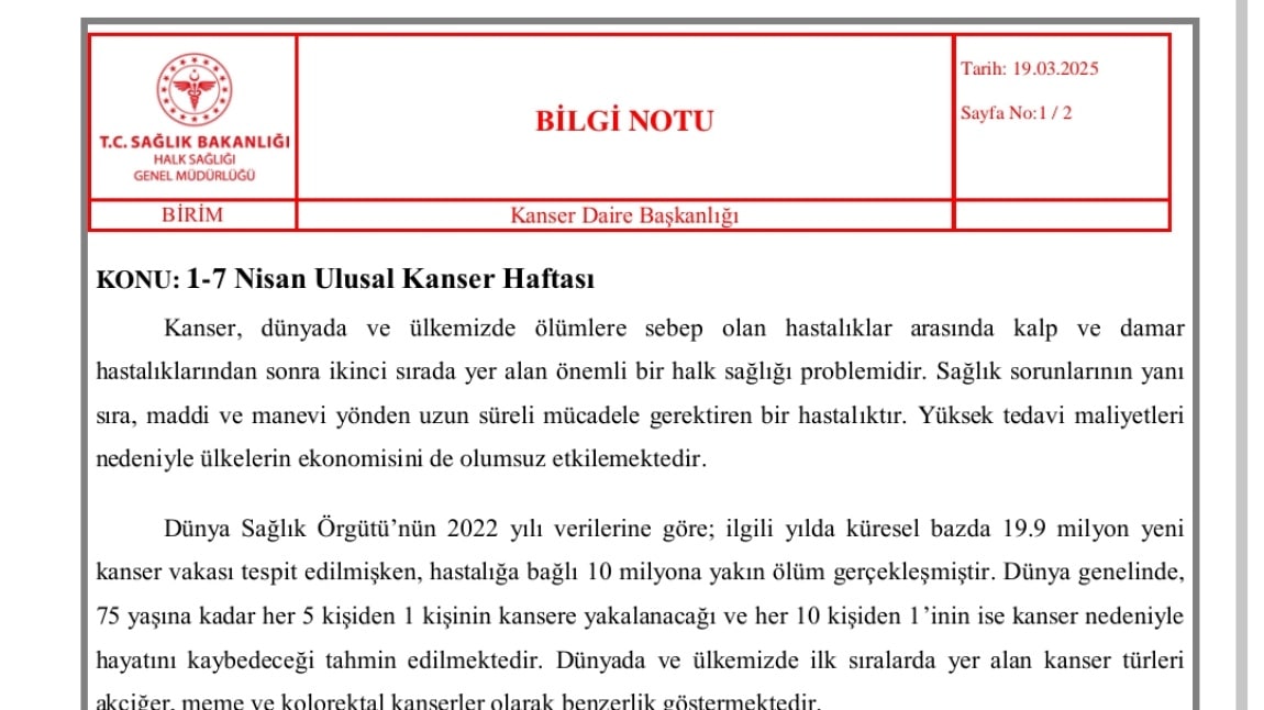 Kanser Haftası 